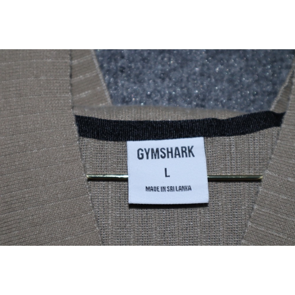 Gymshark Ribbed Hoodie Women Large Distressed Brown Oversized EUC Athleisure - Picture 3 of 4